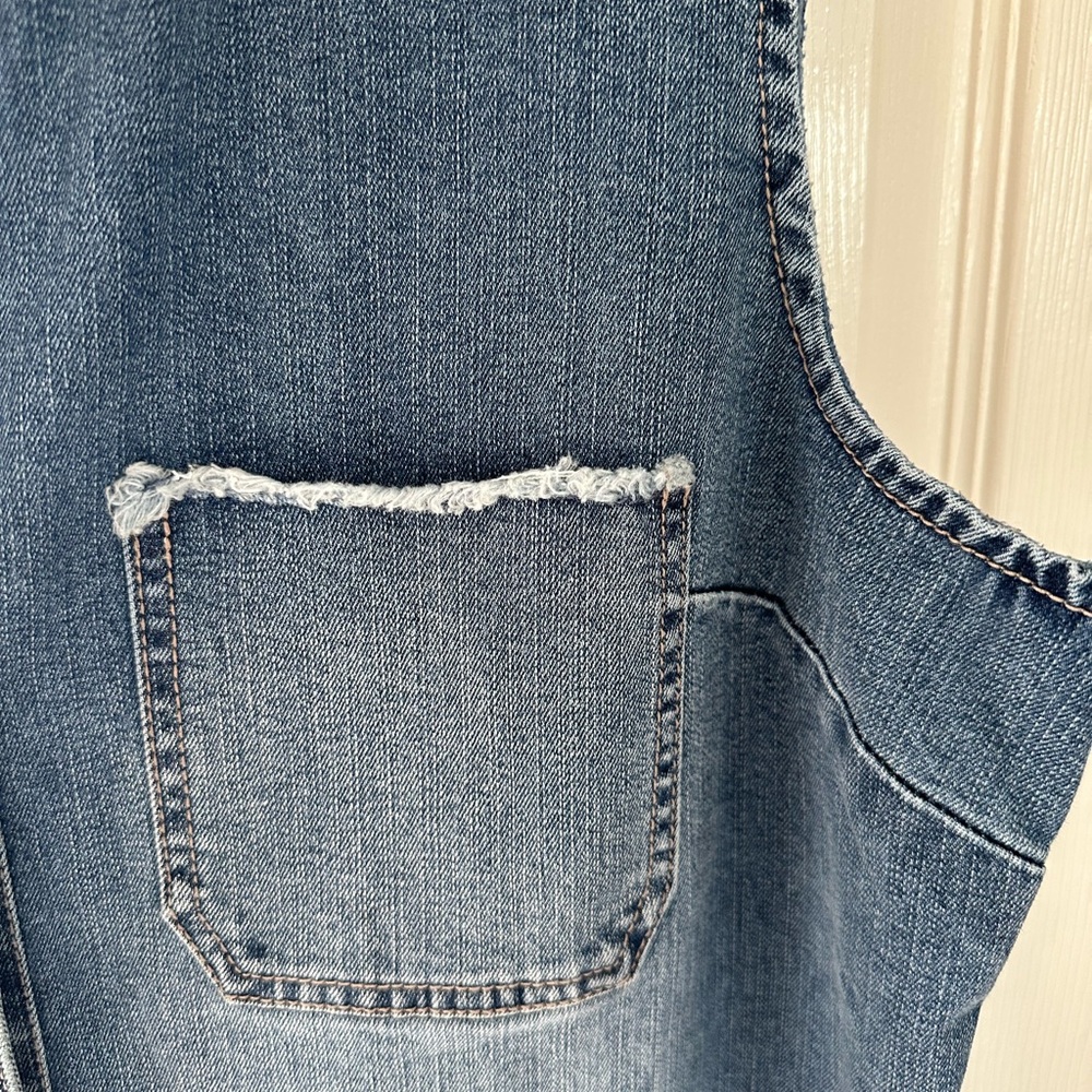 Style & Co Denim Jean dress fringed helm. Size 16. Never worn - Picture 4 of 6